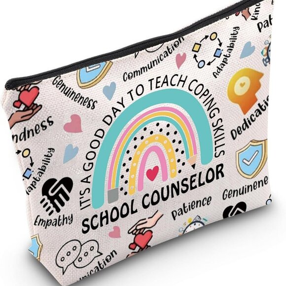 School Counselor Gift It’s A Good Day To Teach Coping Skills Zipper Pouch Makeup - Picture 1 of 6